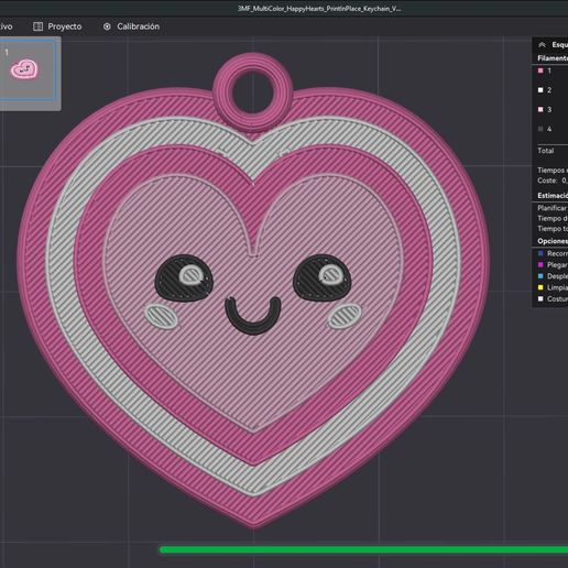 Keychain_HappyHeart_V02.jpg Porte-clés Happy Hearts Print In Place