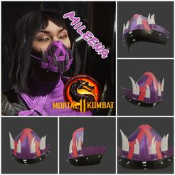 m1.jpg Fichier STL Masque Mileena de Mortal Kombat 11 (Prédateur de Nijul)・Plan imprimable en 3D à télécharger, ShQarOk