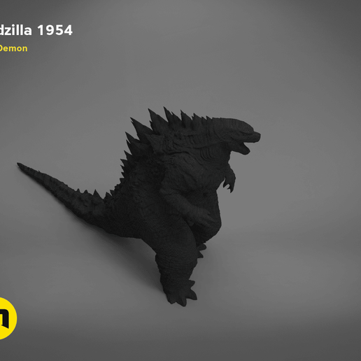 godzilla-black-japanese-left.200.png Download free OBJ file Godzilla 1954 figure and bottle opener • Design to 3D print, 3D-mon