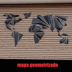 mapaa.jpg Archivo STL mapa mundial geometrico 3d・Diseño para descargar y imprimir en 3D