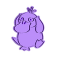 Psyduck_e.stl Psyduck whole cookie cutter