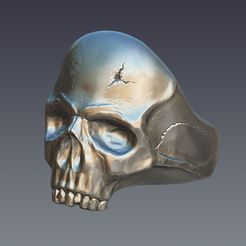 Ring_scr_01A.jpg STL file Skull ring・3D print object to download