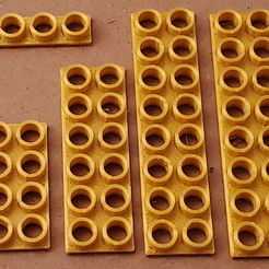 femalePlates.png Free STL file Montini building bricks Female Plate Set (Lego Compatible)・Template to download and 3D print