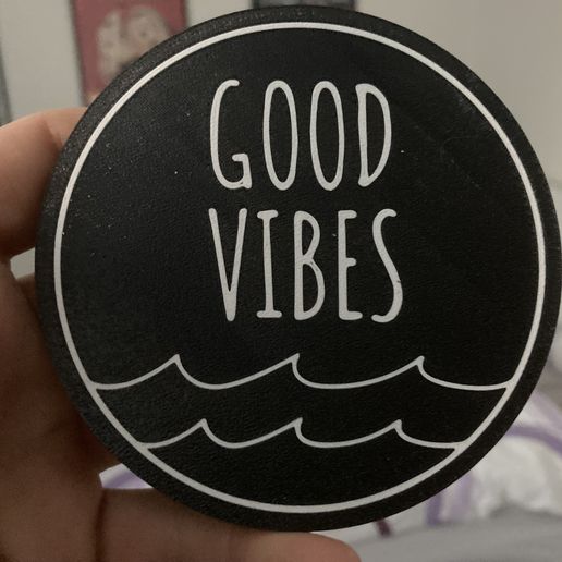 Good vibes coaster 3D model