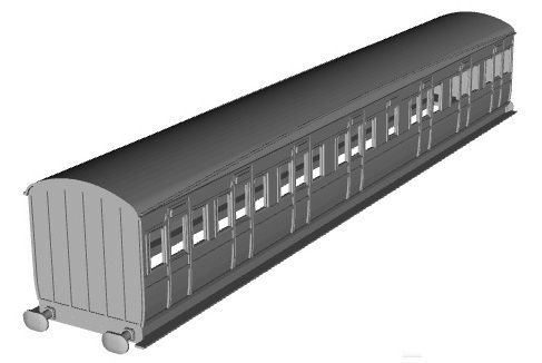 IOW converted Composite (SECR 2311/2 composite with lavatory) 1/32 scale 3D model