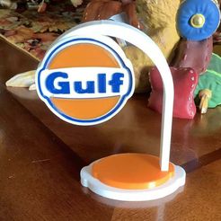 GulfSm.jpg Free STL file Gulf Oil sign・3D print object to download