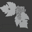 Grape Frame Snip.PNG Archivo STL gratuito Marco de esquina con uvas・Objeto para descargar e imprimir en 3D