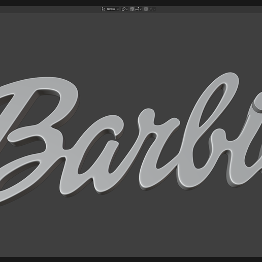 Barbie logo keychain