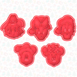 main.png Christmas Mickey Mouse cookie cutter set of 5