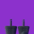darkk_green_studded_tumbler.png STL file Starbucks Ornament Mini Tumbler Studded Keychain・3D printable design to download