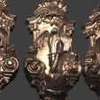 untitled.3201.png Fichier OBJ Pierre d'ange Baroque Support mural 2・Objet pour impression 3D à télécharger