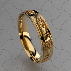 Rg111F.png STL file Fine Jewelry, Modern Ring 026・Design to download and 3D print