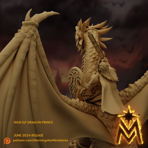 3b-High-Elf-Dragon-Prince-32mm-Close-up-3.jpg High Elf Dragon Prince | Presupported Miniature