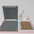 MHB02F- Mecha Hangar Bay 02 Fixture-parts1.png -MHB02F- Mecha Hangar Bay Base and Wall 02 Fixture 3D print Files