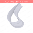 Banana~3.5in-cookiecutter-only2.png Banana Cookie Cutter 3.5in / 8.9cm