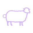 Porte clef mouton v2.stl Sheep key ring
