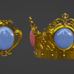 2.jpg 3D file The Ultimate Princess Peach Collection: Crown & Chest Jewel 3D Models of Super Mario Movie・3D print model to download