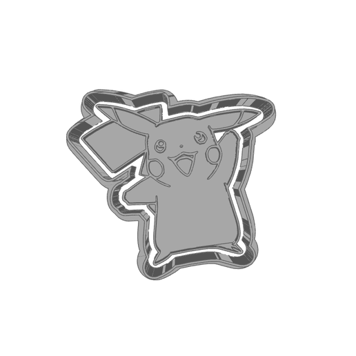 🐉 Pikachu Pokemon Ausstecher und Stempel, Ausstecher, Form・ STL Datei für 3D-Druck・Cults