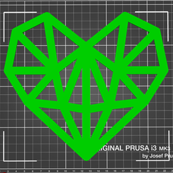 Te PRUSA i3 mk3 by Josef Plusa 10 Ww 12 aK) acd at acy ard at] ak) 20 21 ry 23 ra} Heart decoration, decoration for wall or room, picture for window