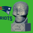 hhjhj.png NFL New England Patriots Sugar Skull Statue - 3D print