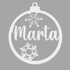 Captura-de-ecrã-2021-10-04,-às-04.13.30.png STL file MARTa - Bola de Natal com Nome - Ornamento・Model to download and 3D print
