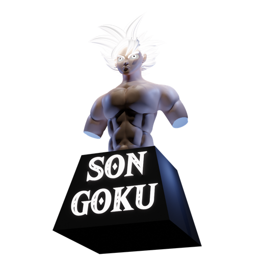6.png Modèle de buste sculpté en 3D du fils Goku de dragon superball super