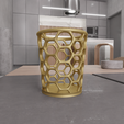 untitled2.png 3D Honeycomb Vase with 3D Stl File & Small Vase, Decorative Vase, Flower Vase, Gift For Girlfriend, Unique Vase, Honeycomb Decor