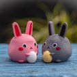 1-P1112026.jpg Angora Rabbit with Egg - Story of Seasons Trio of Towns