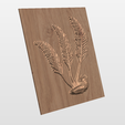 1.png Graptolith Fossil - CNC Relief STL (Holzschnitzerei Modell)