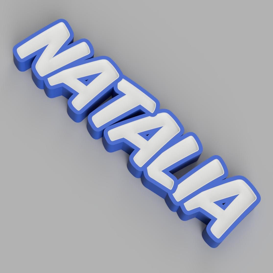 Download file NAMELED NATALIA - LED LAMP WITH NAME • Design to 3D print ...