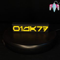 Wiz_02.jpg WIZARD (Aurebesh) Wall/Shelf Decor
