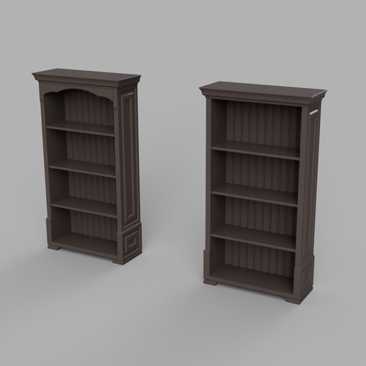🌆 1/12 Scale Miniature Bookcase STL (2 pcs) for Dollhouses and ...