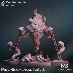 Fire_LvL2.png 3D file Fire Elemental - LvL 2・3D print design to download