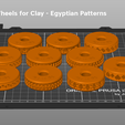 7 by Josef Prusa | \_\ Stamp Wheels for Clay - Egyptian Patterns
