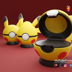 MyPokePrints 3D° Print Models Lee Pikachu P-ball - functional
