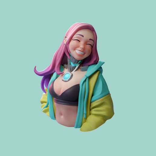 Select-a-file-name-for-output-files_004.png Sci-fi cute bust 3D File Logo  3D