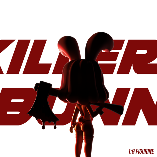 👧 KILLER BUNNY | 1:9 Scale figurine・ STL File for 3D printing・Cults