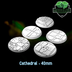 40mm.png Cathedral Bases - 40mm set