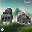 5.jpg Set of three Venetian houses with large columned awnings (2) - Medieval Gothic Feudal Old Archaic Saga 28mm 15mm RPG