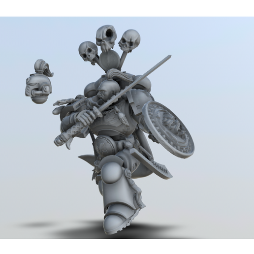 Whitescar.stl-1.png Капитан с белыми шрамами