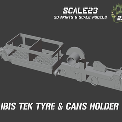 k007.png 3D file HMMWV Ibis Tek rear cans & tire carrier・3D printer model to download