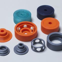 Caged Bearings.jpg Fichier STL gratuit Roulement à billes avec cage pour les BB airsoft de 6mm・Plan à télécharger et à imprimer en 3D