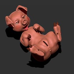 ahegao_2.jpg STL file Sexy Piggy Bank・Design to download and 3D print
