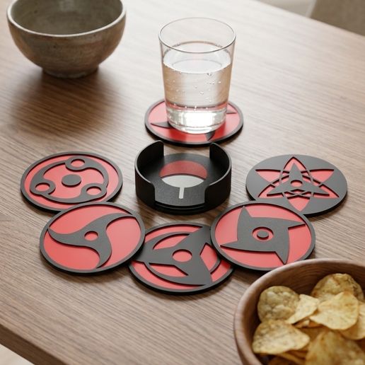 Sharingan Coaster Set | 3D Printed