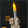 4.png Skeleton Hand Candle Holder - Middle Finger / No Supports