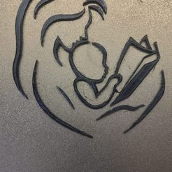 Mère et enfant lisant l'art en 3D : Art mural (Fête des mères)