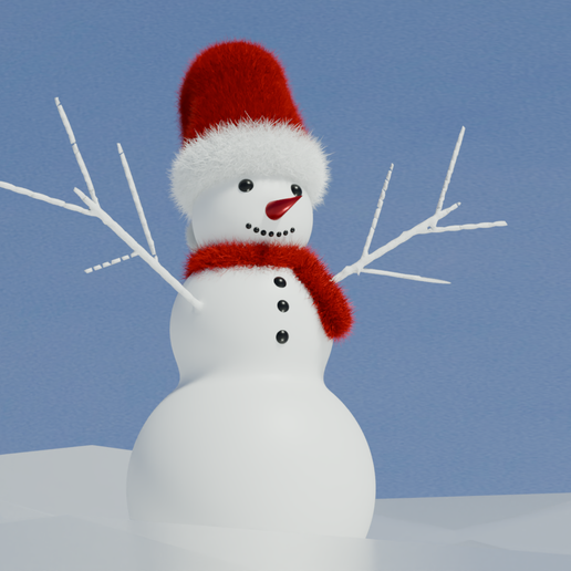 ☃️ Snowman・ OBJ File for 3D printing・Cults