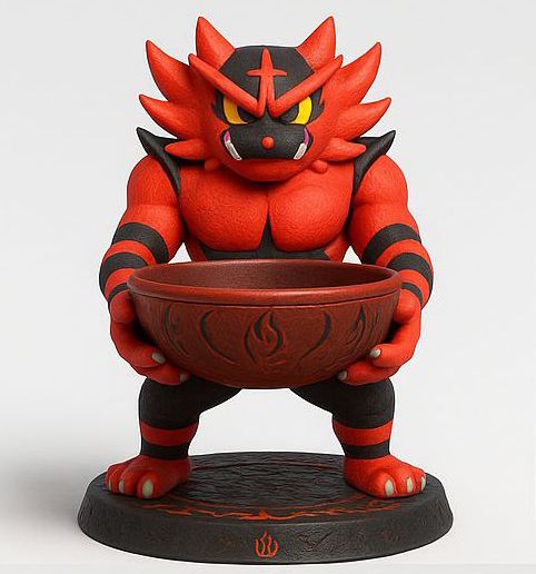 🔑 Incineroar Key Bowl Holder・ STL File for 3D printing・Cults