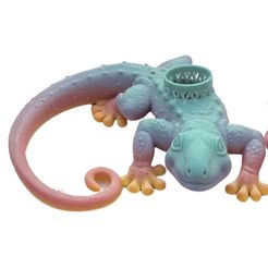 gecko-led-light-holder.jpg Fichier STL Bougeoir Gecko・Idée pour impression 3D à télécharger