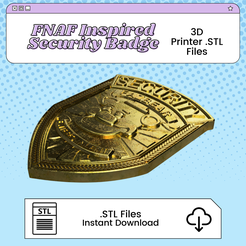 Security-Badge.png Security Badge 3D Print File Inspired by Five Nights at Freddy's | STL for Cosplay